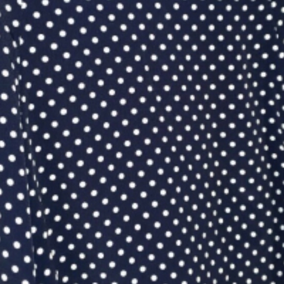 ELLE Blue Polka Dot Handkerchief Hem Retro Skirt Small NWT - Picture 3 of 8